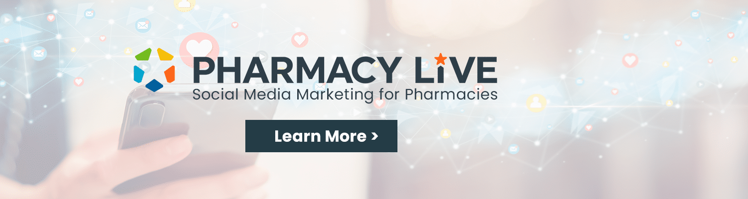 PharmacyLive banner - social media for pharmacies + Google